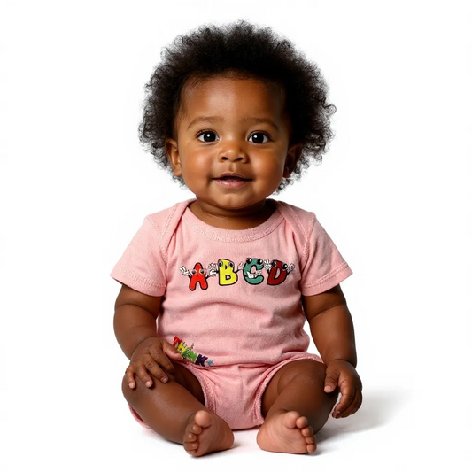 Pink Infant ABCD Body Suit