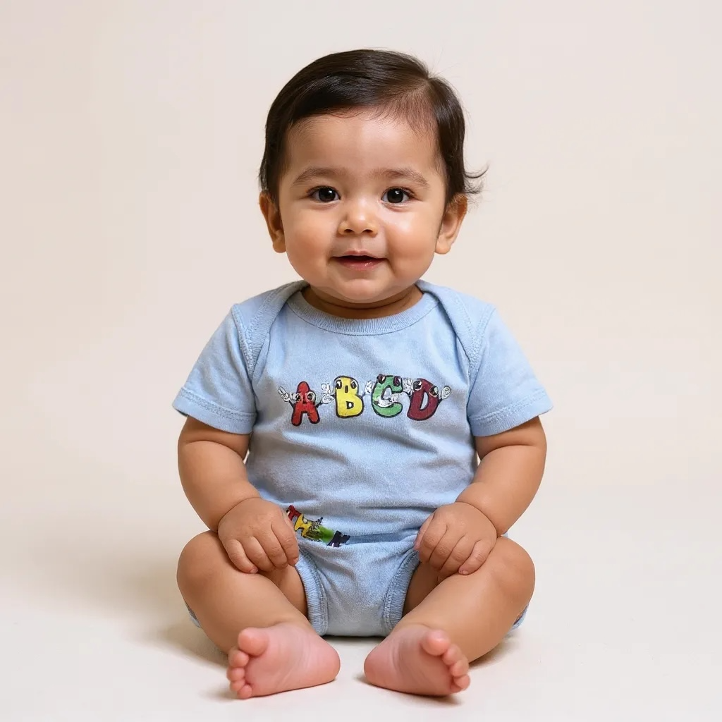 Baby Blue Infant ABCD Body suit