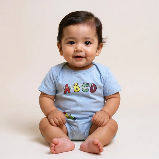 Baby Blue Infant ABCD Body suit