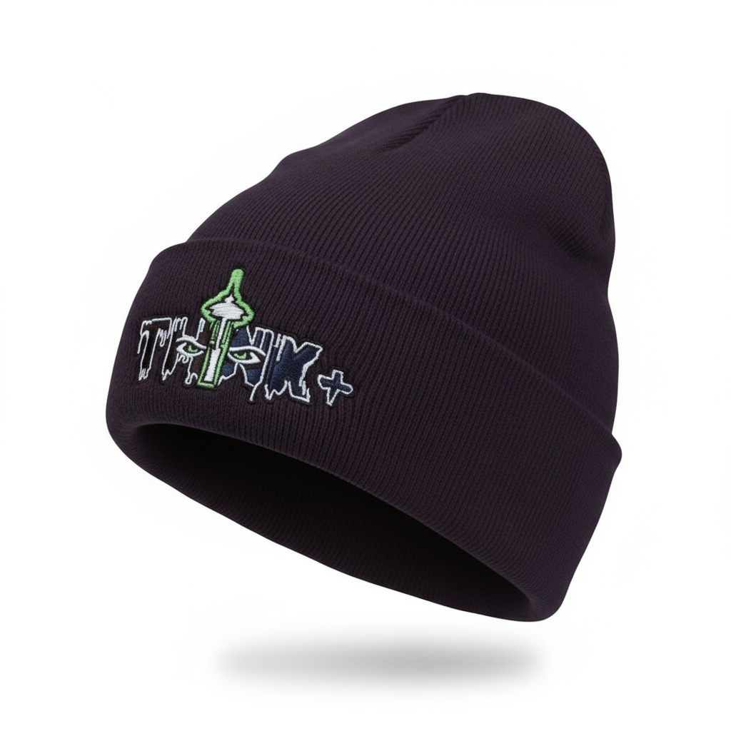 Navy Blue Seahawks Beanie