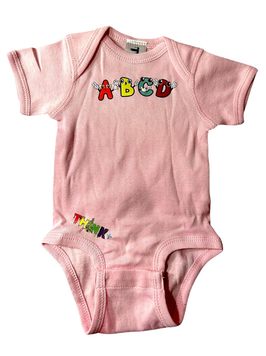 Pink Infant ABCD Body Suit