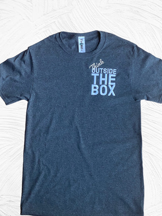 Think Outside the Box Heather Black t-shirt