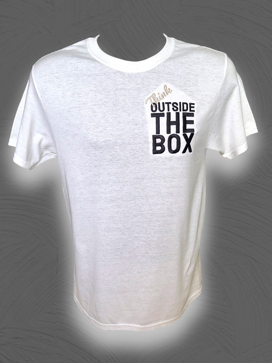 Think Outside The Box White t-shirt