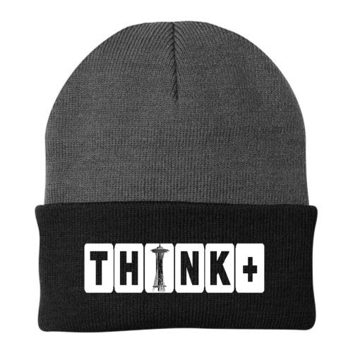 Think+ Home Town Beanie Black and Gray